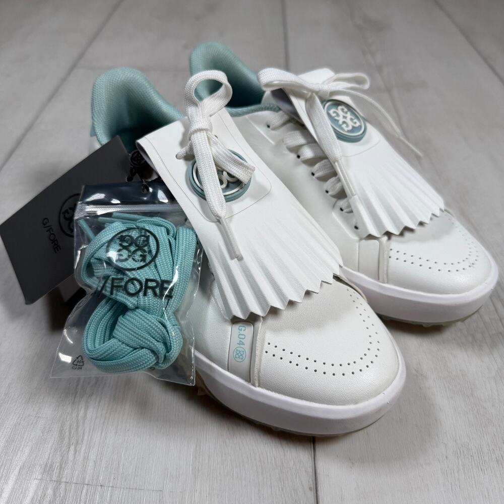G/Fore Gfore G4 Kiltie G.112 Golf Shoes Women’s 5.5 Sea Glass Blue White